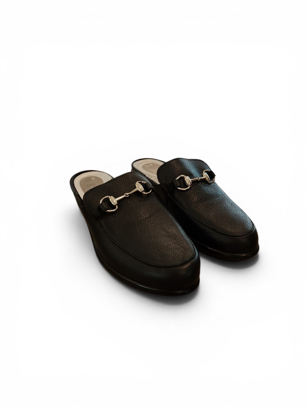 Naot Black Leather Backless Loafers with Silver Bit Size EU 37 US 6.5